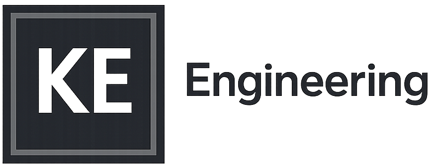 ke engineering logo z napisem